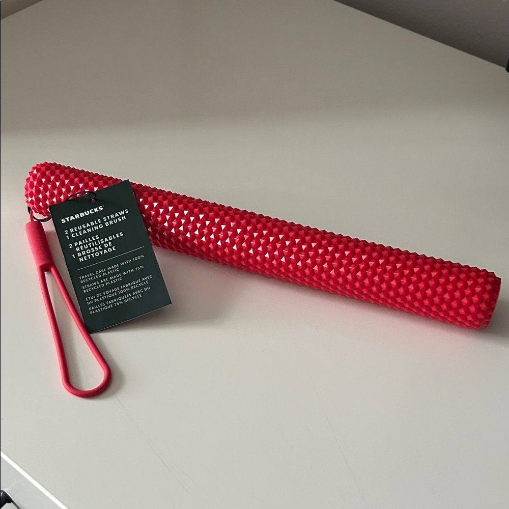 Starbucks Vibrant Red Textured Bottle